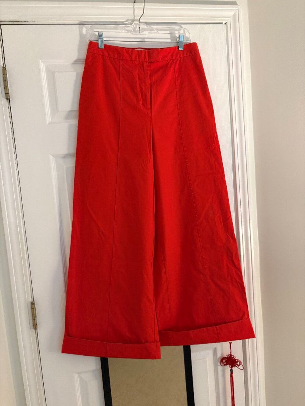 Wide Leg Red Pants